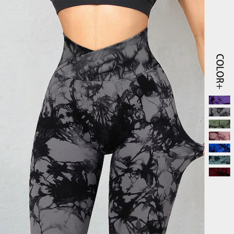 Seamless Tie Dye Fitness Leggings