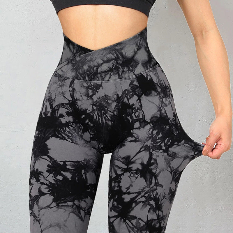 Seamless Tie Dye Fitness Leggings