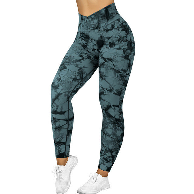 Seamless Tie Dye Fitness Leggings