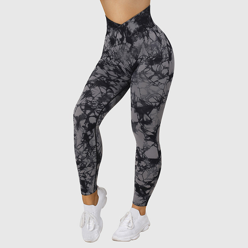 Seamless Tie Dye Fitness Leggings