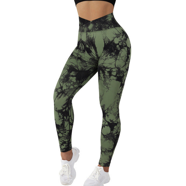 Seamless Tie Dye Fitness Leggings