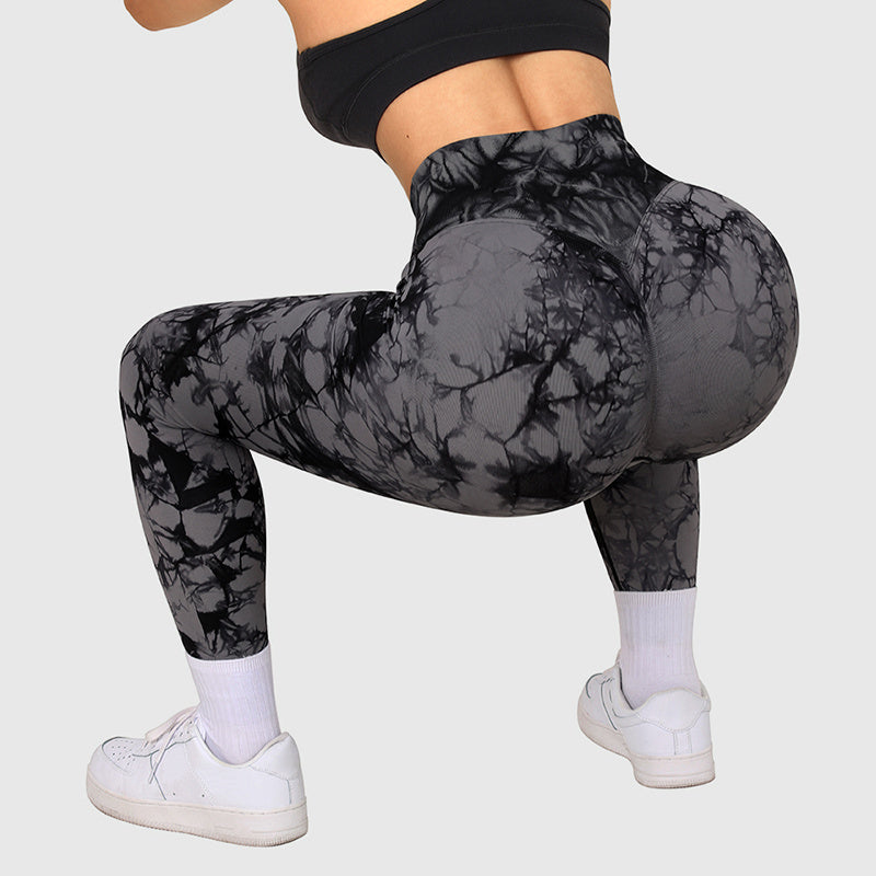 Seamless Tie Dye Fitness Leggings