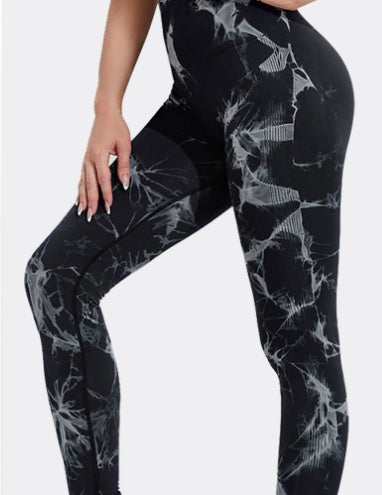 Seamless Tie Dye Fitness Leggings